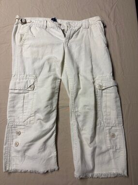 Lucky Brand White Cargo Capris